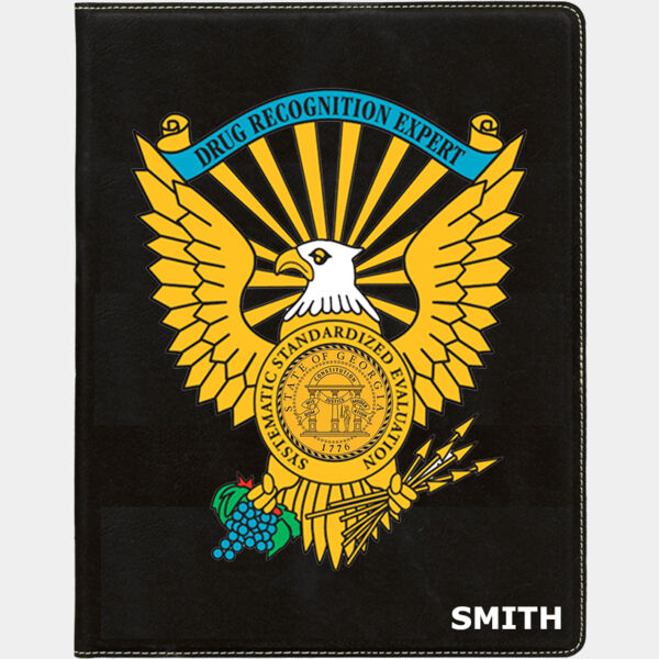 9 1/2" x 12" Black Leatherette Portfolio with Thumbnail